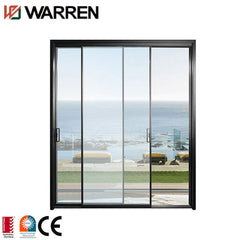 Manual sliding glass doors system window aluminum slim profile slide patio doors