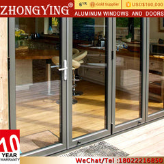 Screen Bifolding Lowes Aluminum Bi-Fold Door , Frameless Foldable Sliding Glass Louvre Doors System on China WDMA