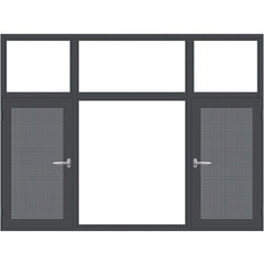 Security aluminum double panel swing glass corner window selling louvre window on China WDMA