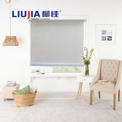 Side Glass Track Guided Ficberglass Sunscreen Fabric Window Roller Blind Shade on China WDMA