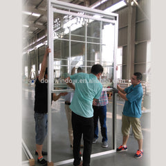 Single hung window sliding window with thermal break aluminum and white color on China WDMA