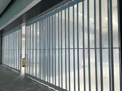Sliding Polycarbonate Crystal Folding Door/auto shop folding shutter door/bulletproof plastic door on China WDMA