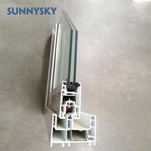 Sound insulation double glass vinyl upvc sash sliding window cost on China WDMA