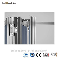 Space saving exterior aluminum louver glass folding door on China WDMA