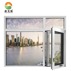 Special design thermal break double glazed aluminium casement window with high quality for balcony on China WDMA
