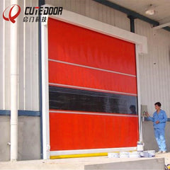 Stainless steel door frame high speed PVC plastic roller shutter folding roll up door on China WDMA