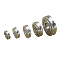 Steel plate fluent strip 25mm bearing wheel fluent strips drawer wheel pulley slide metal iron flow strip ball bearing slide on China WDMA