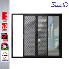 Strong Quality standard aluminum burglar proof sliding glass doors on China WDMA