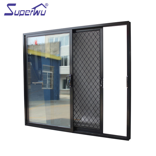 Strong Quality standard aluminum burglar proof sliding glass doors on China WDMA