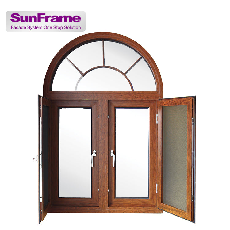 Sun Frame arched aluminum price philippines twin casement window with ...