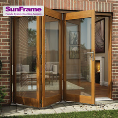 Sun Frame good looking frame glass sliding folding French terrace door with aluminum profile on China WDMA