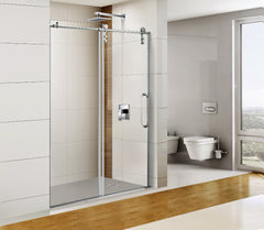 Sunzoom custom glass shower enclosure doors cost is cheapest with curved corner sliding shower door on China WDMA