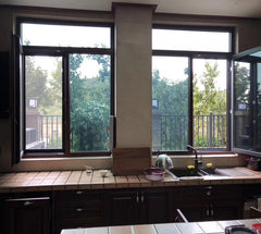 Superior quality wood and aluminium frame inward opening window with optional flyscreen for Villa on China WDMA