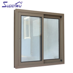 Superwu 12mm aluminium frame sliding glass window sliding and swing window myanmar aluminum sliding window on China WDMA