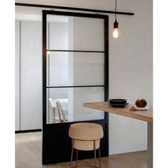 Swing iron pvc industrial trackless interior french aluminium triple closet oak black sliding patio door on China WDMA