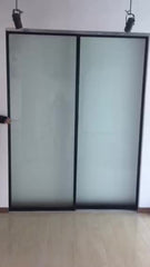 Customized Commercial tempered glass sliding door system on China WDMA