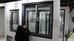 high security AS2047 standard single pane sliding windows with double glass on China WDMA