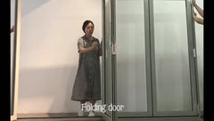High quality aluminium glass white color veranda folding doors with thermal break on China WDMA