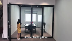 Commercial system double glass customised sliding folding door on China WDMA