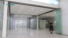 interior glass bi-fold doors glass folding partition for office, shopping mall, meeting room on China WDMA