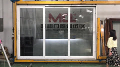 Modern louvered sliding closet doors glass inserts blinds aluminium doors factory on China WDMA