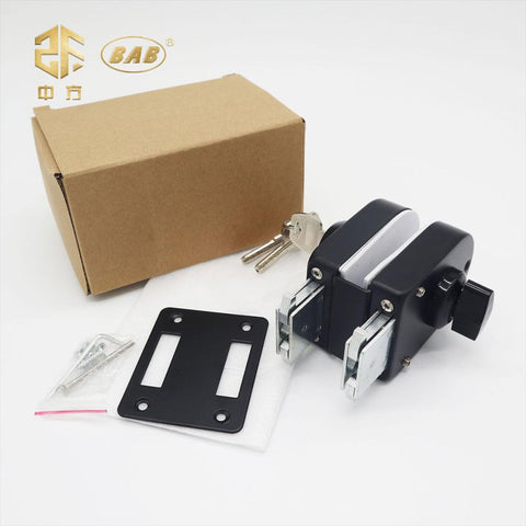 Tempered Glass sliding door Lock Frameless Stainless Steel 304 glass to wall 2 way lock on China WDMA