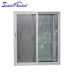 Thermal break Sliding aluminum doors with stainless steel security screen on China WDMA