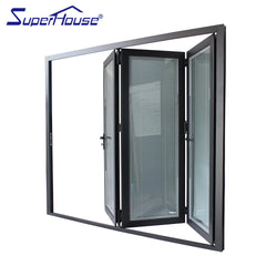 Thermal break aluminium door insulated folding door with blinds in on China WDMA