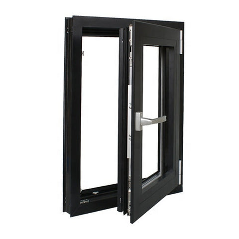 Thermal break aluminum frame double swing hinged window supplier on China WDMA