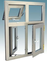Thermal break double tempered glass casement window aluminum on China WDMA