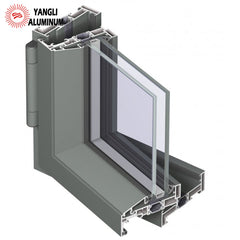 Thermally insulated system for outward opening windows aluminium profile