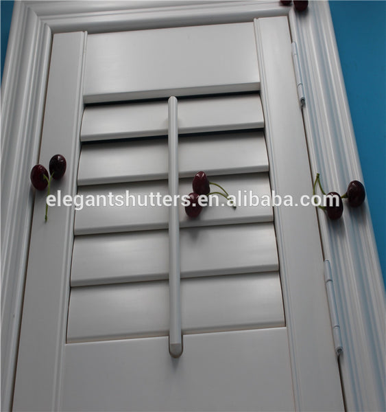 Tilt rod on the middle of panel Timber material louver PVC Plantation Shutter from China on China WDMA