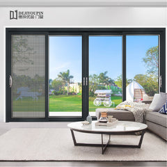 To get $1500 cash coupon Factory price D100N aluminum framed gliding patio french sliding door with insect screen on China WDMA