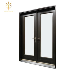 Top Window Aluminum big glass door with grilled designment aluminum patio french door security bar for french door on China WDMA