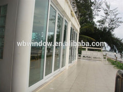 Top quality 3 track PVC sliding door with blinds inside on China WDMA
