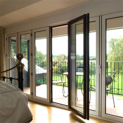 Top quality residential interior usage bifold aluminum door cost price with customized 3 track design on China WDMA