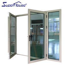 Top quality thermal break aluminium french glass doors on China WDMA