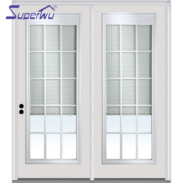 Top sale manufacturer pvc with the blinds inside swing doors on China WDMA