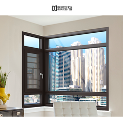 Triple Pane Glass Wind Resistance Features Swing Window With Aluminum Shutters on China WDMA