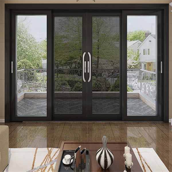 Insulated Sliding Doors White Countryside Aluminum Glass Grid Electrical Operated Sliding Doors Aluminum Bathroom Sliding Doors