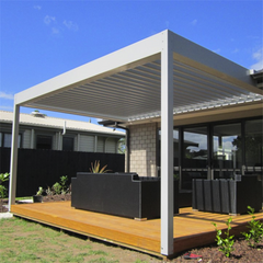 New Waterproof Louver Roof System Outdoor Gazebo Garden Bioclimatic Aluminum Pergola