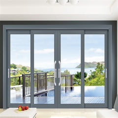 Three Panel Sliding Glass Door Outdoor Double Glazed Terrace Sliding Door Design Mosquito Net Sliding Screen Door