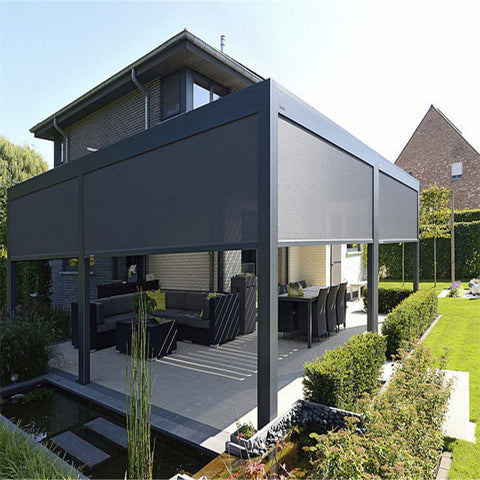 Hot Sale 4X3 New Design Motorized Opening Roof Aluminio/Aluminum Garden Pergola