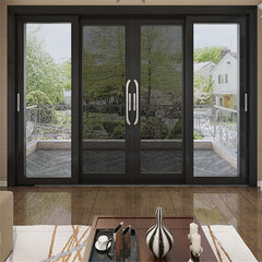 Automatic Glass Doors Sliding Aluminum Sliding Interior Doors With Insert Blinds For Villa Project White Aluminum Sliding Doors