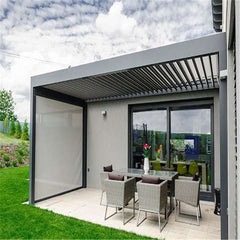 Hot Sale 4X3 New Design Motorized Opening Roof Aluminio/Aluminum Garden Pergola