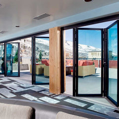 USA&Australia style soundproof veranda bifold doors,double glazed bi fold doors on China WDMA on China WDMA