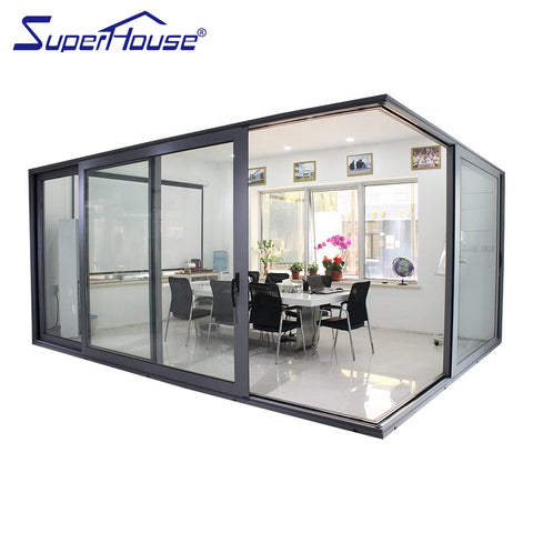 USA Canada most popular luxury sliding glass door with large panel for villa on China WDMA