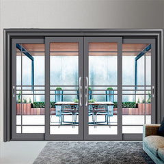 Modern Design 96x80 Aluminum Shower Sliding Door Commercial System Electric Sliding Door For Balcony Warehouse Sliding Door