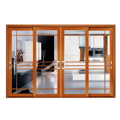3 Panel Sliding Patio Door Price Thermal Break Double Large Glass Sliding Folding Door  For Meeting Room Mirror Sliding Door