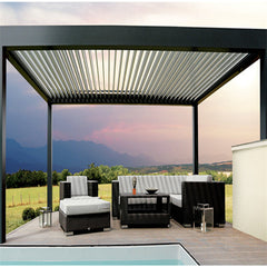 High Quality Modern Motorized Opening Waterproof Bioclimatic Aluminum  Roof Pergola